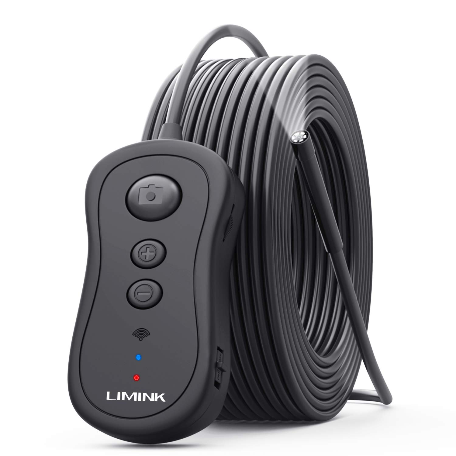 Wireless Endoscope Camera, LIMINK WiFi Borescope with IP67 Waterproof, 1080P HD Inspection Snake Camera for Android and iOS Smartphone, iPhone, Samsung, Tablet - 49.2FT