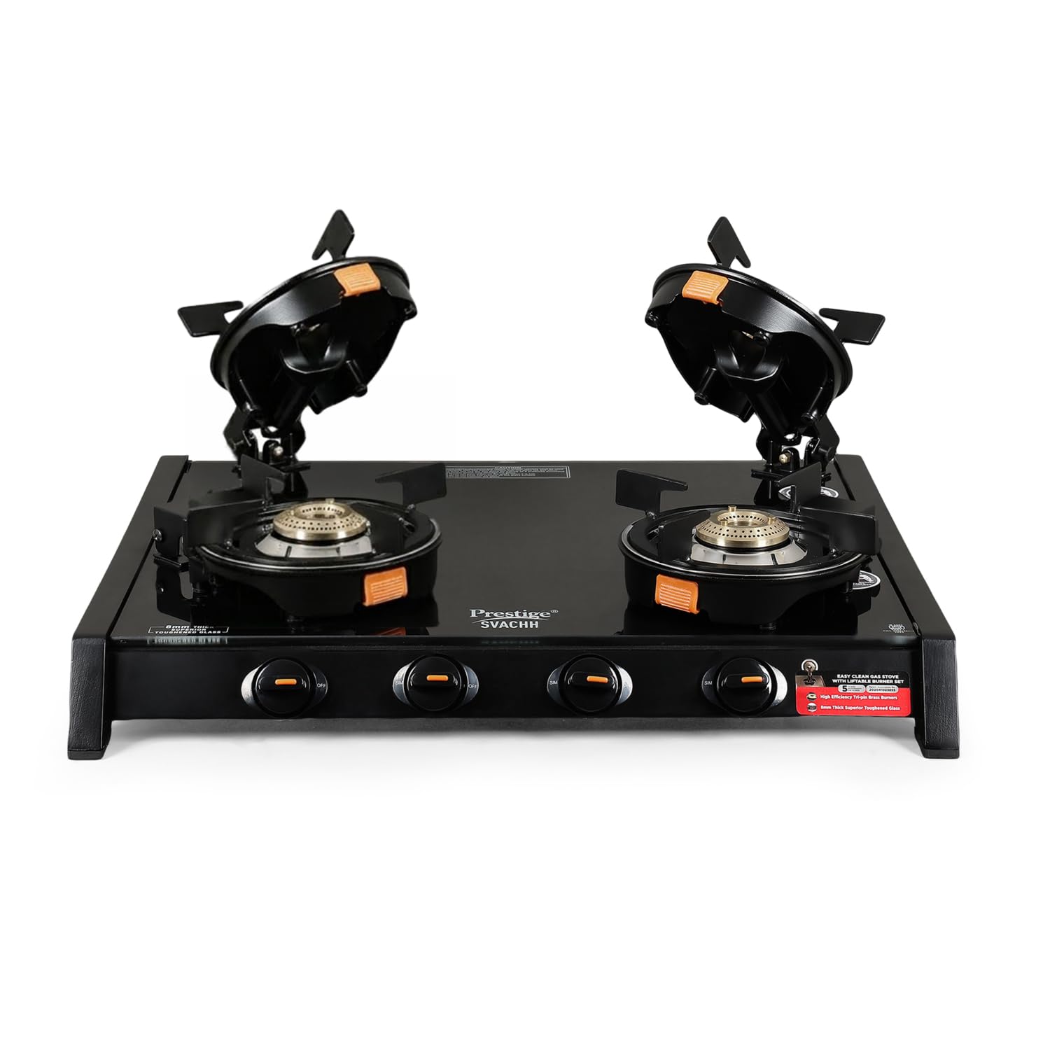 Prestige Svachh Glass Top Gas Stove with 4 Liftable Brass Burners for easy cleaning(GTSB-04)|Jumbo Brass Burner|Sturdy pan support|2 years warranty|5 years warranty on glass-picture-36