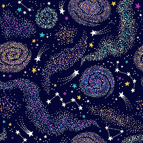 zoé&yifan Peel and Stick Wallpaper Kids Gold Star Galaxy Wallpaper Removable (17.71" X 236.2")