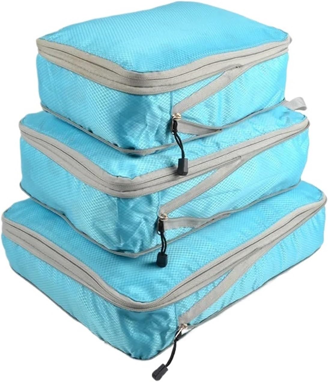 Compatible For Travel Storage Bag Compressible Packing Cubes Nylon Portable With Handbag Luggage Organizer Foldable Waterproof(B)