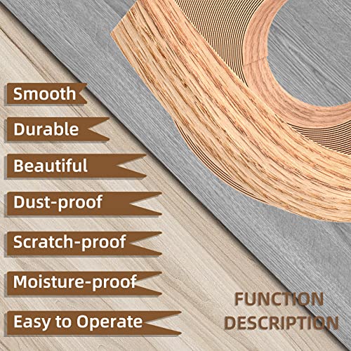 Image of GSCIT Club Red Oak Edge Banding, 3 inch x 250ft roll of Veneer Edge Banding Pre-glued Flexible, Real Wood Tape for Cabinet Repair & Furniture Restoration