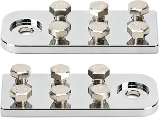 1 Pair 6-Cell Flat Ear Battery Terminals, Heavy Duty Aluminum Alloy Screw-Type Connectors, Corrosion Resistant Battery Cable Ends, Universal Fit for 6-Cell Batteries, Pack of 2
