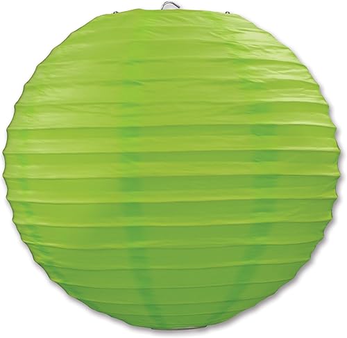 Miniatura 2 de Beistle Faroles de papel de forma redonda turquesa, 1 unidad