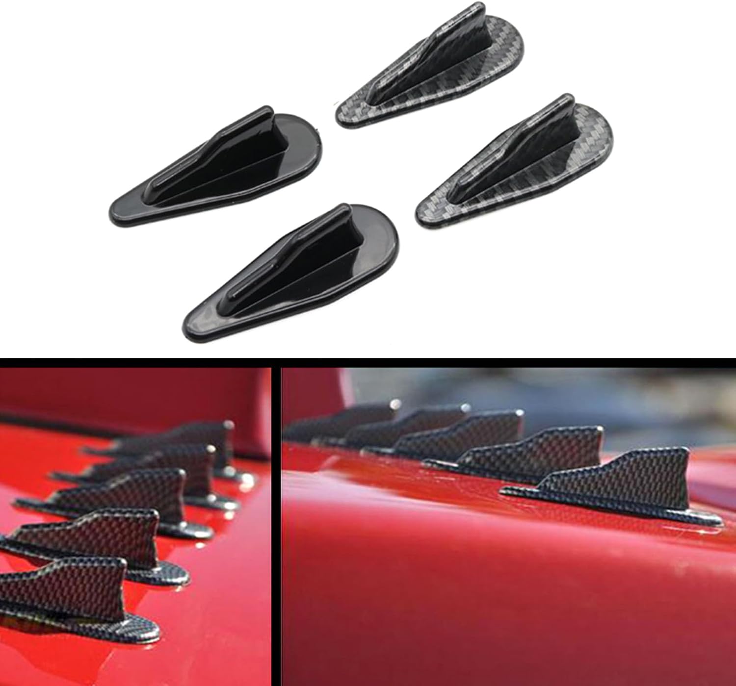 Car Roof Fish Fin Spoiler Kit, Black image 4