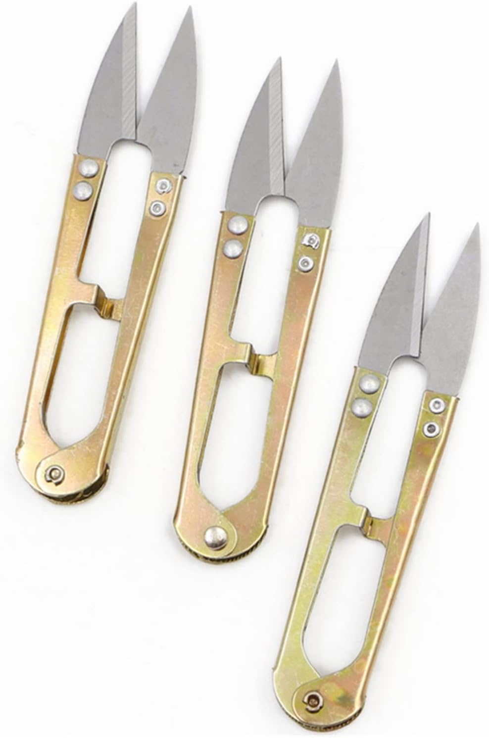 3pcs Mini Steel Shear Fish Line Scissors 15g 10.5cm U-shaped Fishing Line Fly Tying Tool Tackle Gear Scissors Sewing