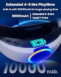 CIYOYO Head Strap for Meta Quest 3/3S, 10000mAh Battery Pack for Oculus Quest 3S/3 VR Accessories with RGB Light, Extended 6H Playtime with Enhanced Comfort and Balance, Adjustable Head Strap