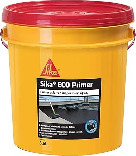 Sika - Emulsão asfáltica - Sika ECO Primer Preto - Impermeabilização - Superfícies cimentícias - Alto poder de penetração - Galão 3,6L