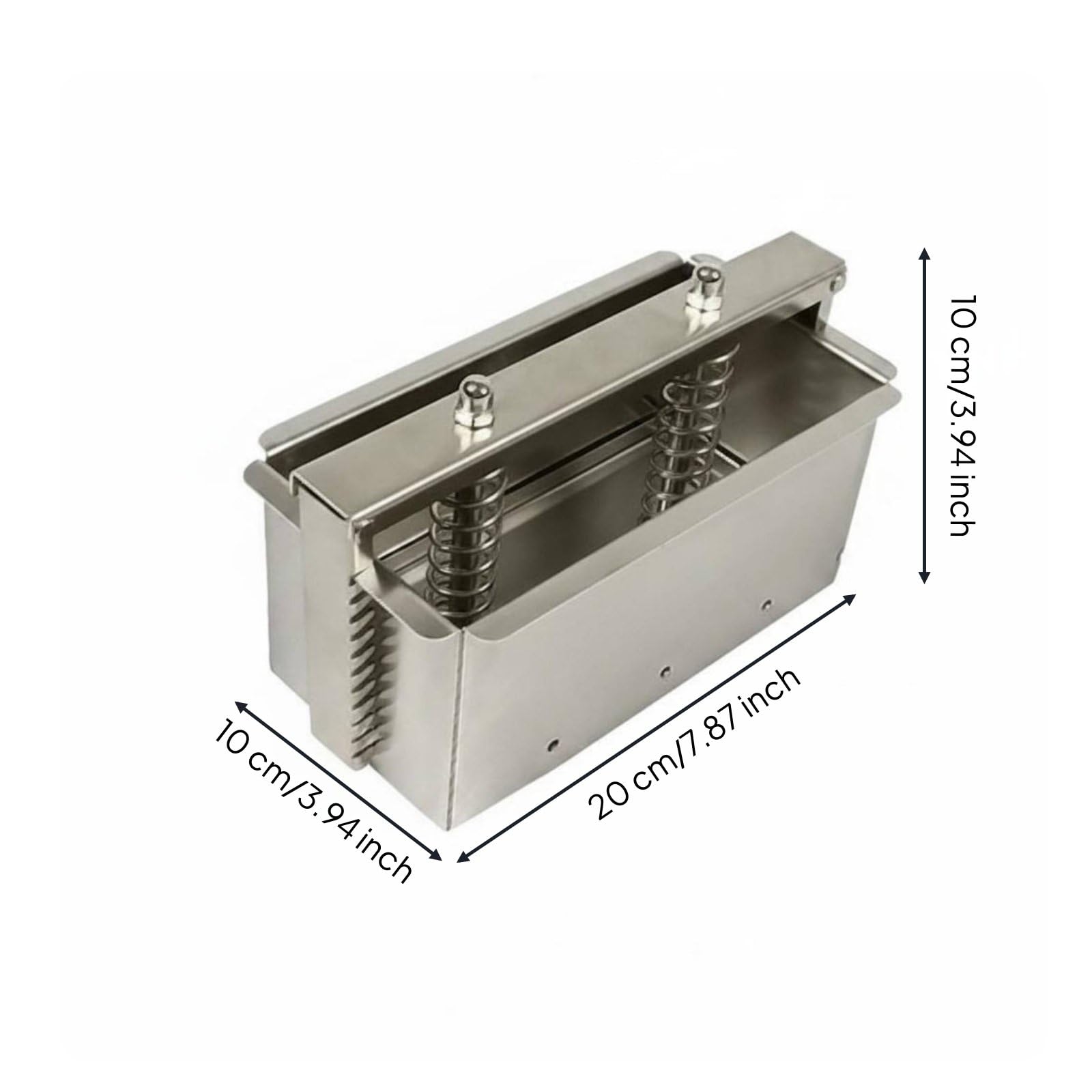 Sharplace Molde para Carne de Acero Inoxidable Moldeador de Alimentos Utensilio Presionador Mecanismo de Resorte Resistente Adecuado para Uso en Cocina y Restaurante, 1.5KG, Removable Bottom