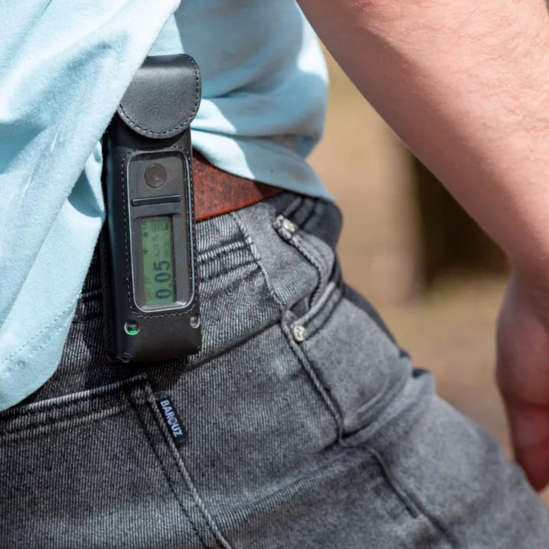 Radiacode 110/ZERO Real Leather protective Case with Hanging Ring and Belt loop (leather case)