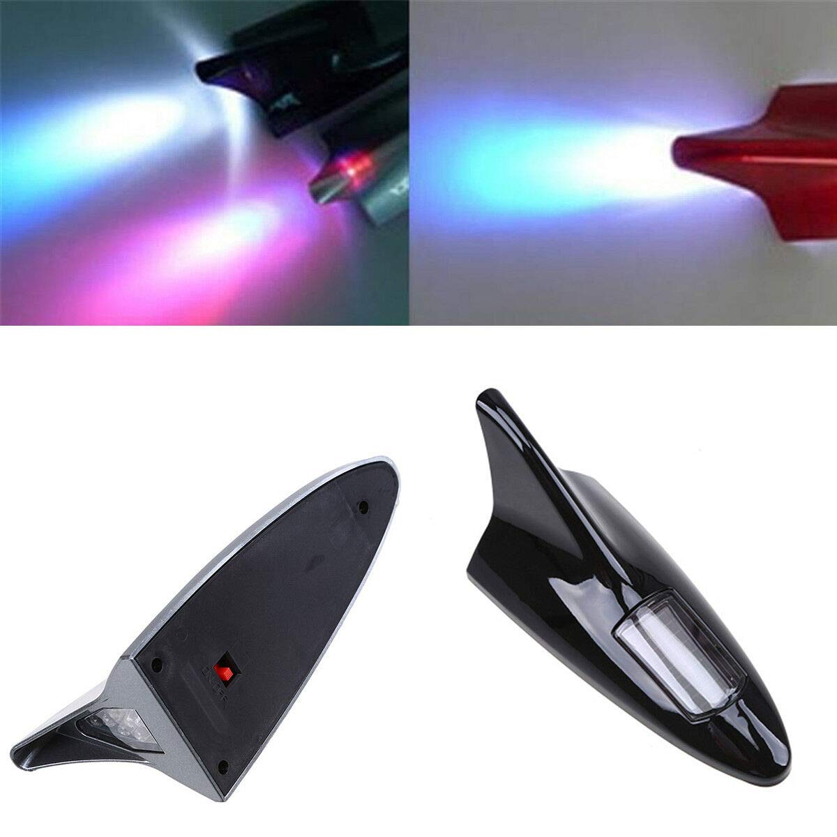 Car Security Solar Power Energy LEDWarning TailLight Shark Fin Antenna universal Security Car Solar Power Energy LED Warning Anti-tailing Shark Fin Antenna new Black Security Car