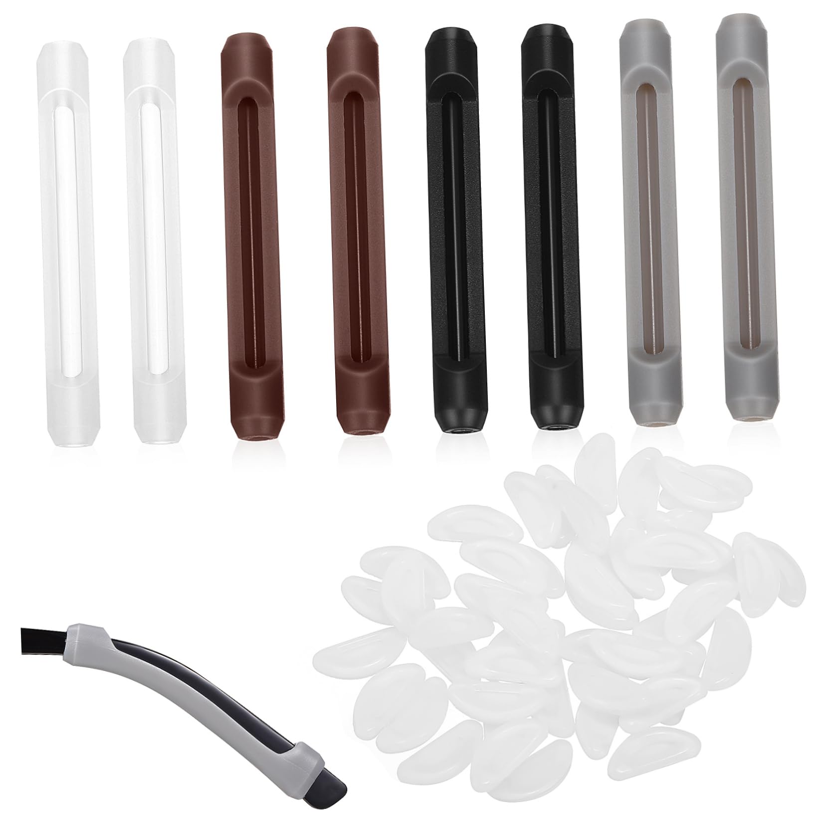UKCOCO 5 Sets Silikon-nasenpads für Brillen Bequeme Brillenbeine – für Sonnenbrillen Weiches Material Paar X 5