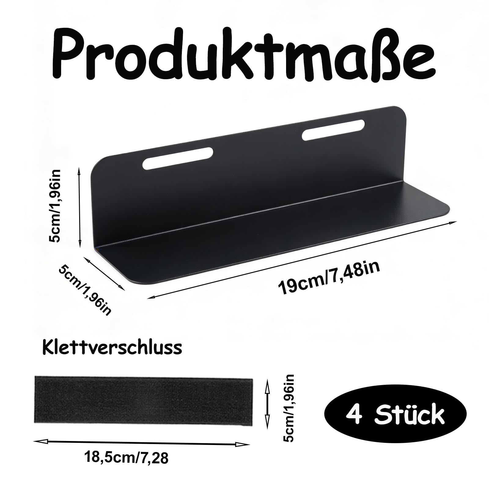 Gepäckfixierung Kofferraum, 4 Stück 19 x 5 x 5 cm Eisen Kofferraums Klettfixierung, Auto Kofferraum Organizer Trenner, für Autos, Vans, SUVs, Limousinen, Kombis