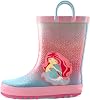 mysoft Kids Rain Boots for Girls Boys Toddler Waterproof Rubber Cute Printed with Easy-On Handles