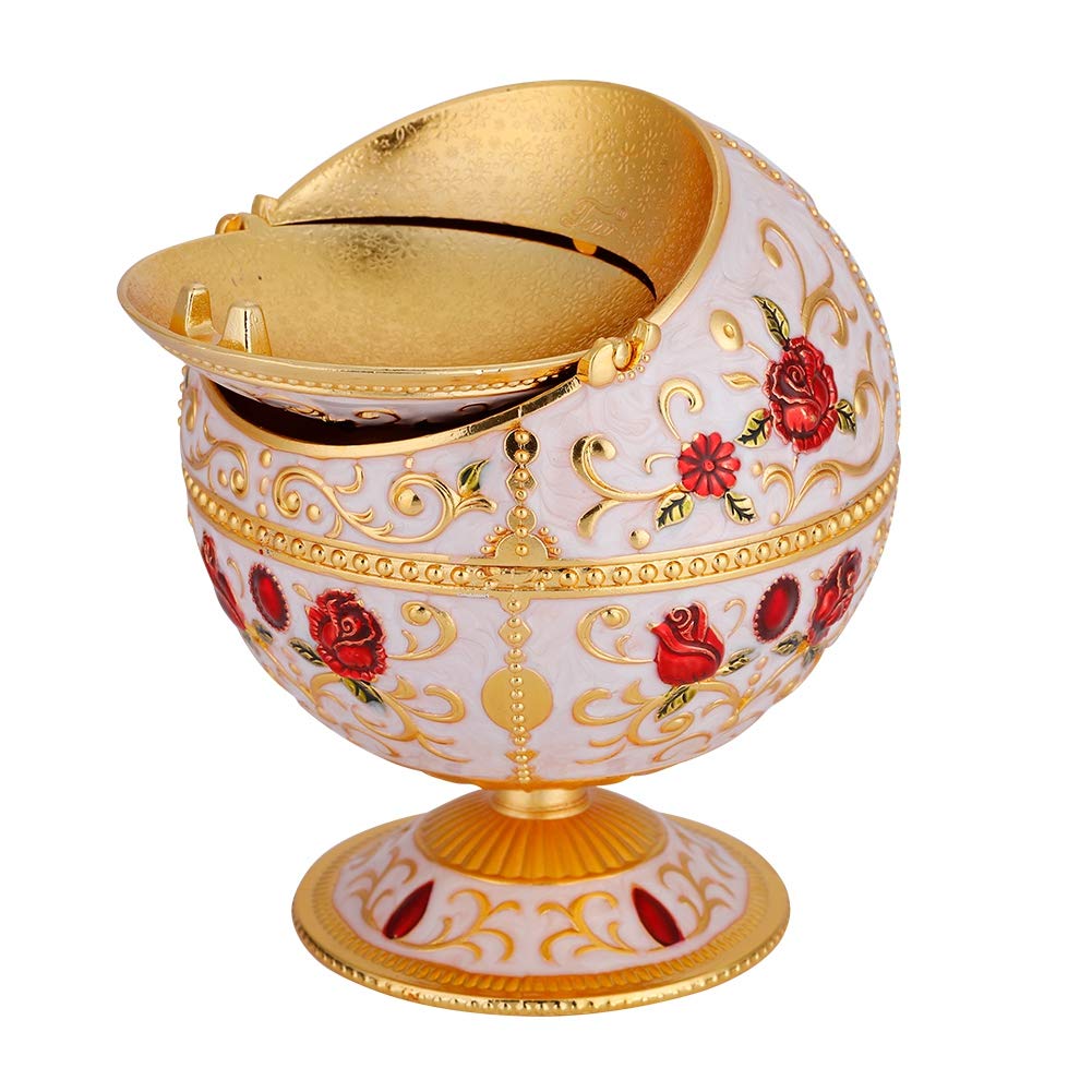 Cigar Ashtrays Outdoor Ashtray, Smokeless Ashtray Car Ashtray with Lid Smell Proof, Home Decoration, Friends Husband Wife Family(Phnom Penh Rose)