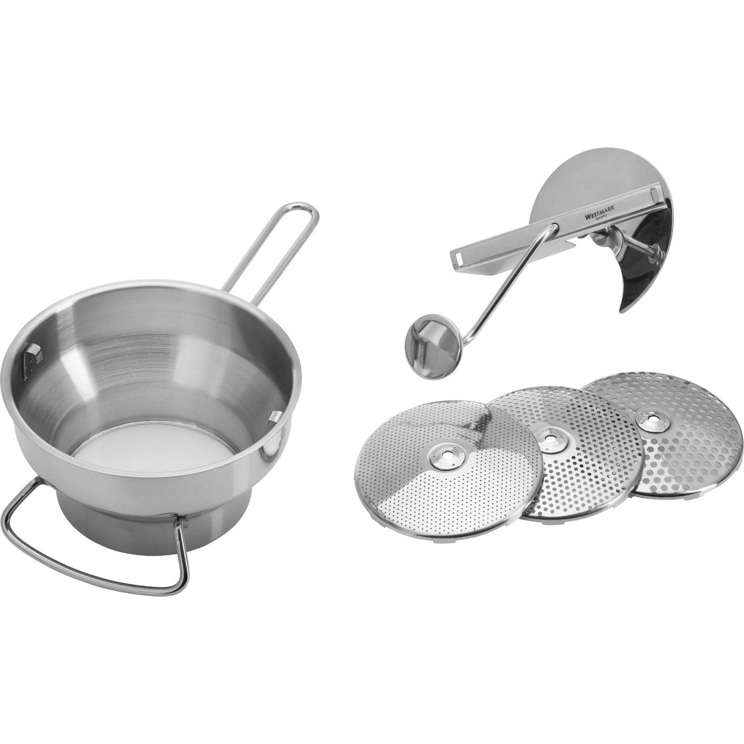 Westmark Pasapurés con 3 discos perforados, Acero inoxidable, Finoletta, plata, 11952260