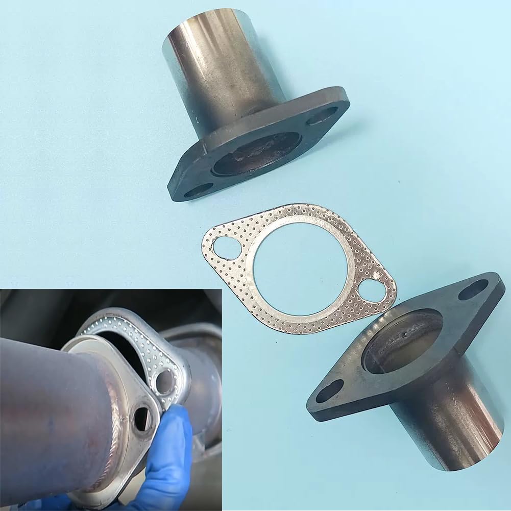 2 pezzi Guarnizione di Scarico, Guarnizioni di Scarico Delle Automobili,Guarnizioni Scarico Per Tubo Collettore Flangia Guarnizi (2.5in Inner Diameter,63-64mm/110mm)