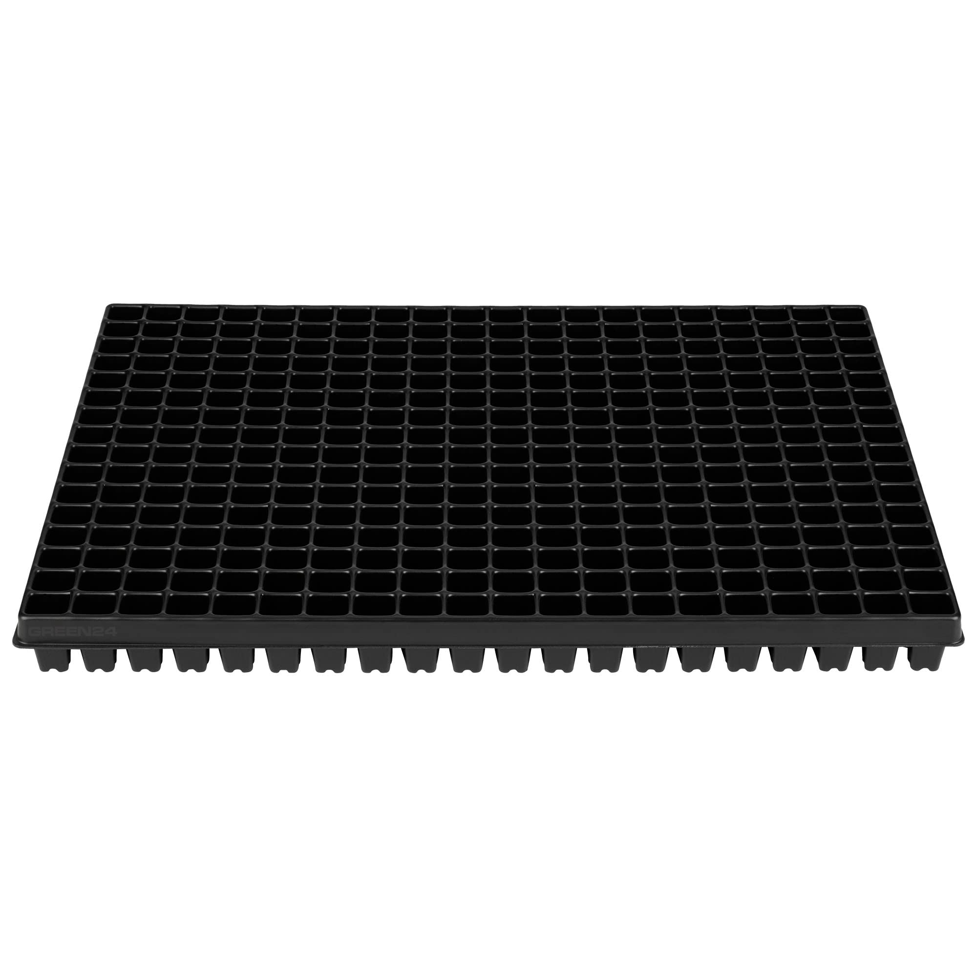 GREEN24 Anzucht System GW-320 bestehend aus Profi Wasserwanne GW657, passender Kapillarmatte (Wasseraufnahme 3L je qm) und Topfplatte mit 320 Töpfen (26,5x21,5mm, 51mm hoch) im Euromaß (600 x 400mm)