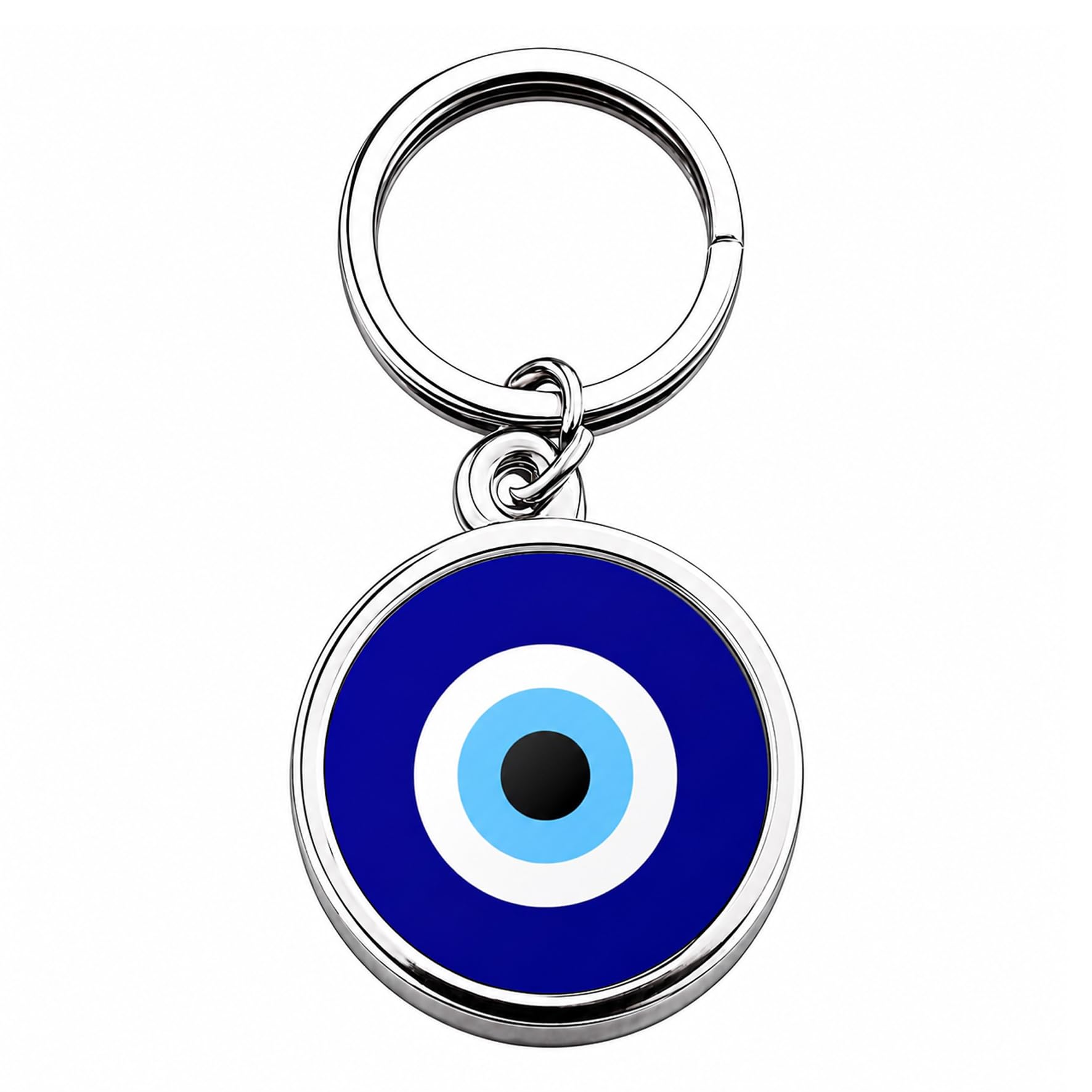 Evil Eye Keychain for Protection & Good Luck Double-Sided Metal Key Ring Stylish Evil Eye Key Chain for Positivity | Gifting & Decorative Purpose-image-45