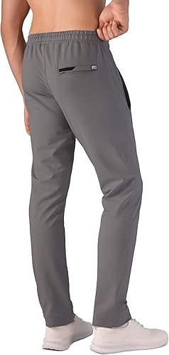 Miniatura 6 de SCR - Pantalones deportivos para hombre, pantalones atléticos de entrepierna larga color negro, gris y azul marino, 30L 32L 34L 36L 38L