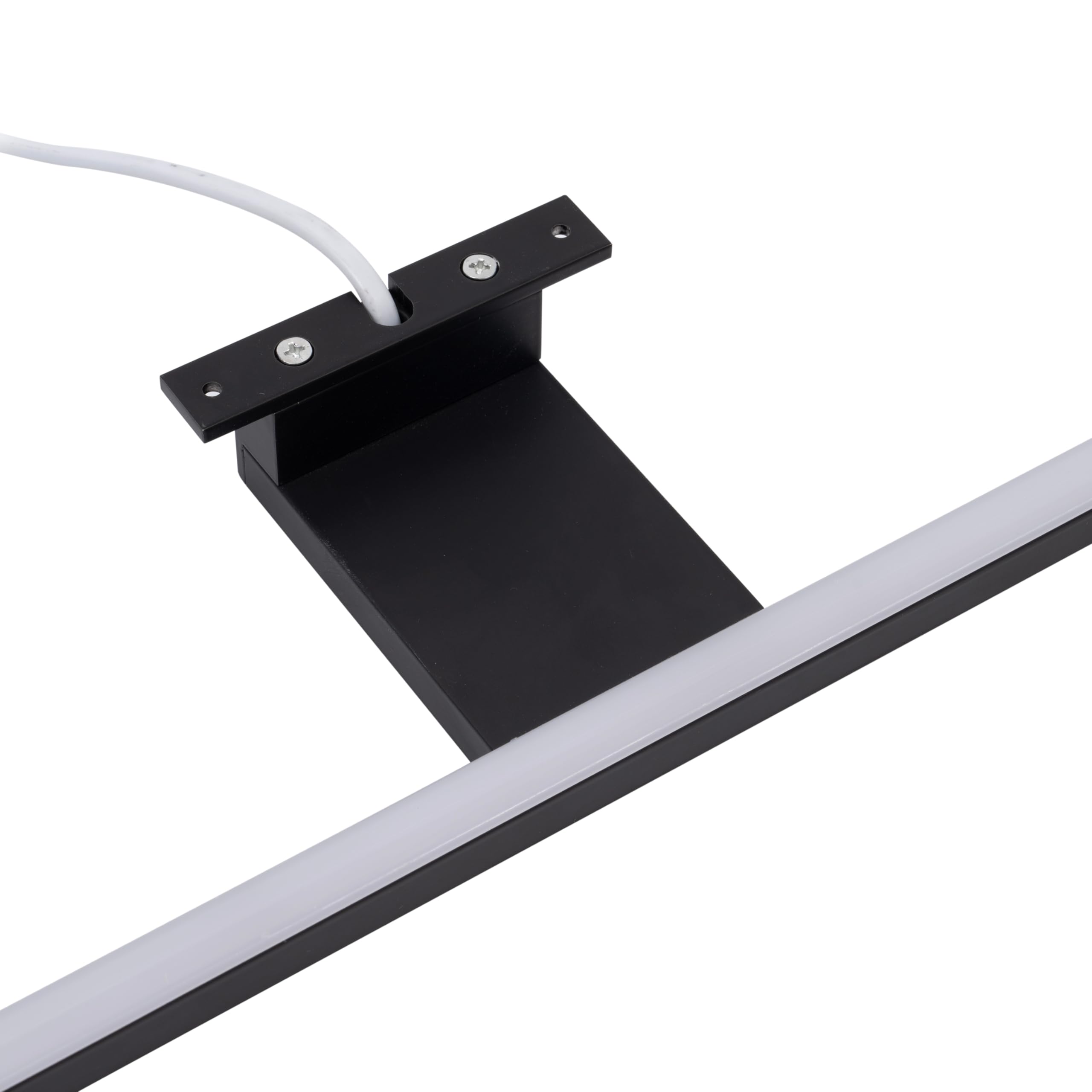 kalb LED Badleuchte Running Light 100 cm IP44 Spiegelleuchte mit Lichtlauf Effekt, 230V Badezimmerlampe für Wand oder Spiegelschrank, Schwarz/Chrom, 3000K/4000K (Schwarz, Neutralweiß)