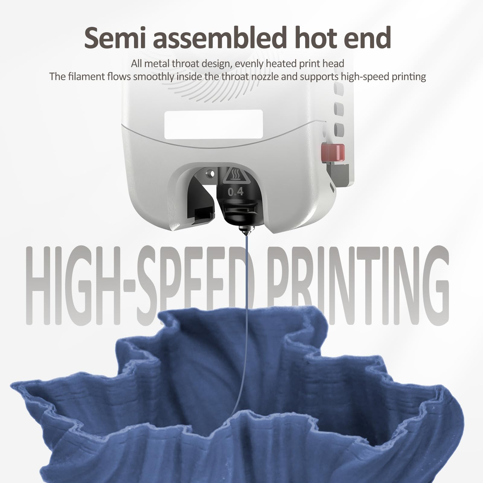 2 sztuki Hotend zestaw 0,4 mm z silikonową osłoną i szczotkami, szybko zdejmowana wytłaczarka dyszowa, zestaw do drukarki 3D Flashforge Ad5x