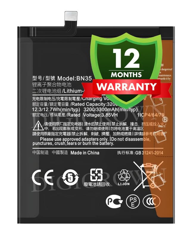 Image of Original BN35 Battery Compatible for Xiaomi Redmi 5 - (3300mAh) - 1 Year Warranty DF7