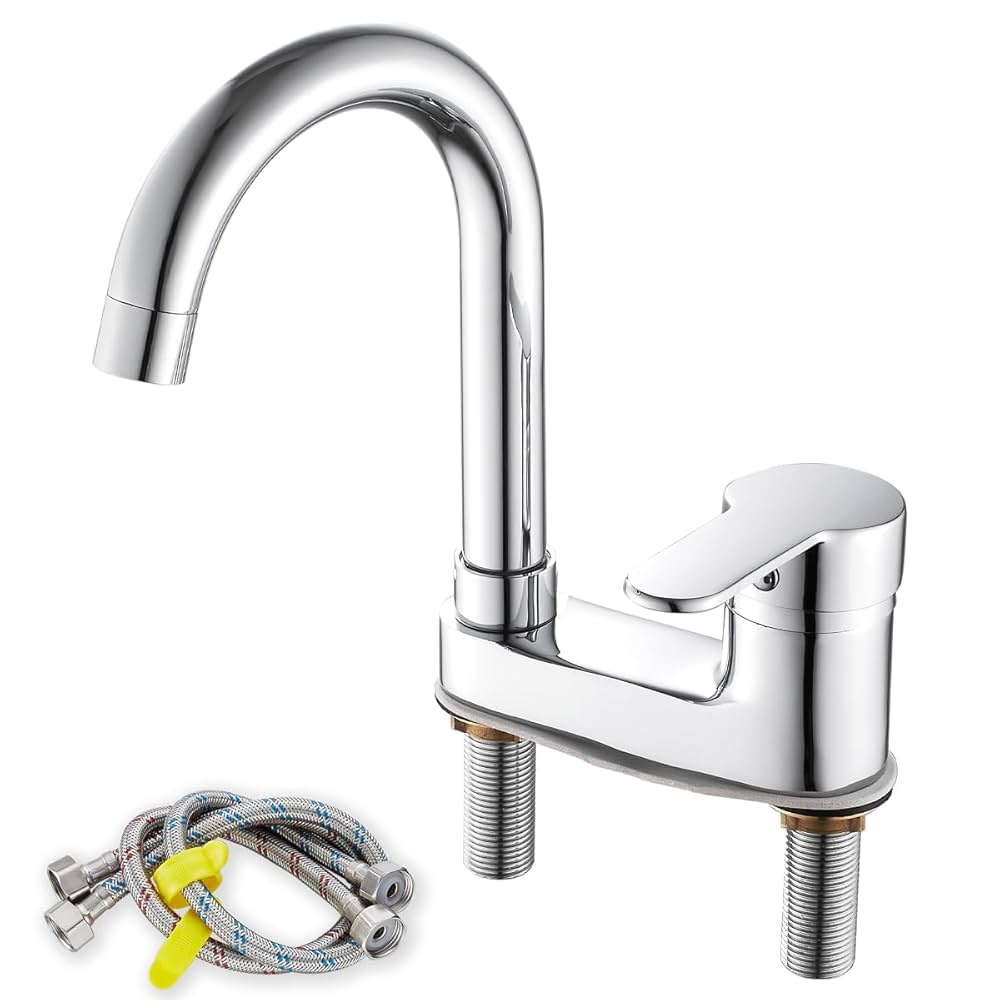 2穴 洗面用混合水栓 ツーホール式 シングルレバー 洗面水栓 洗面台蛇口 洗面台蛇口 混合水栓 洗面水栓 ツーホール式 シングルレバー混合