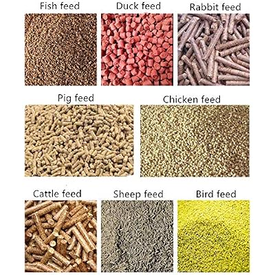 YUCHENGTECH Animal Pellet Mill Machine Feed Pellet Machine Feed Granulator Machine Feed Food Pellet Making Machine with 4mm Grinding Plate with Motor (300 KG/H, 380V)