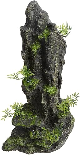 Miniatura 7 de Decoraciones de pecera, adorno de acuario de piedra vista de montaña de 14.4 pulgadas de alto, vista artificial de montaña de montaña, cueva de
