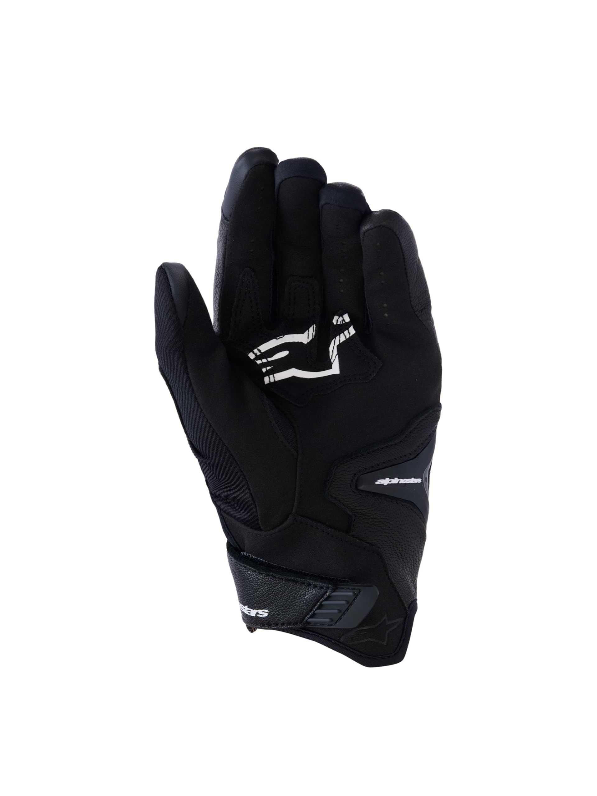 Guantes de moto Alpinestars SP-R Pro para hombre, guantes de carreras de motocicleta, cuero de cabra de grano completo, nudillos SP-R TPU - M, negro