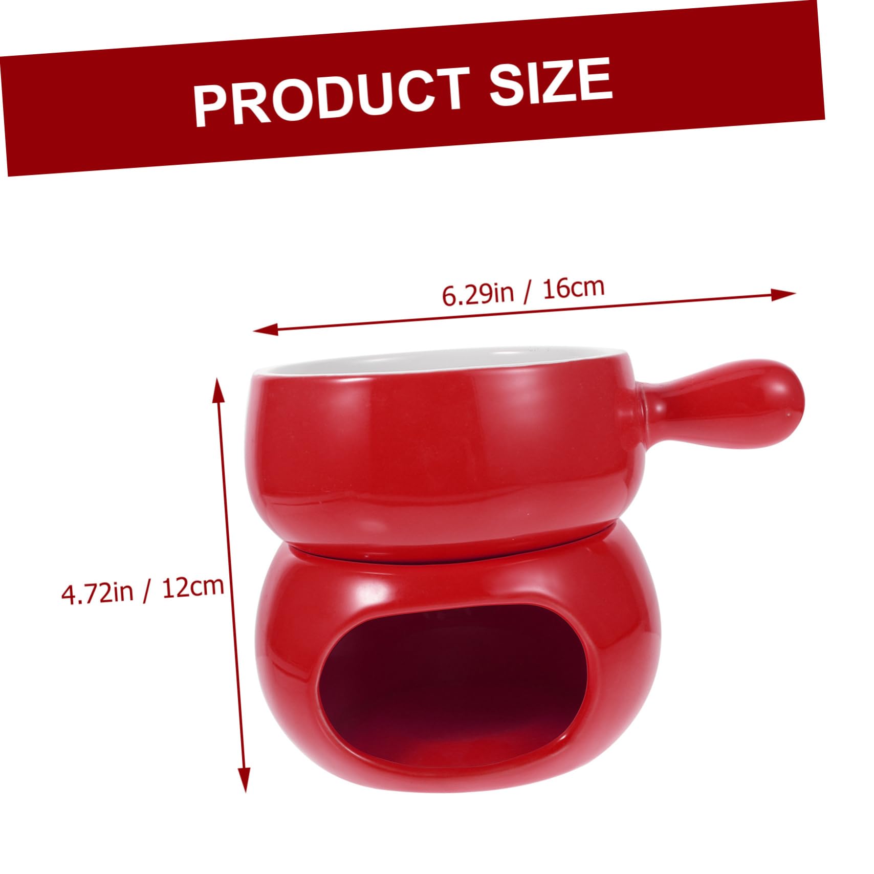PRETYZOOM Butter Warmer Pot Cheese Heating Pot Creative Ice Fondue Cheese Fondue Elegant Ceramic Easy Hold