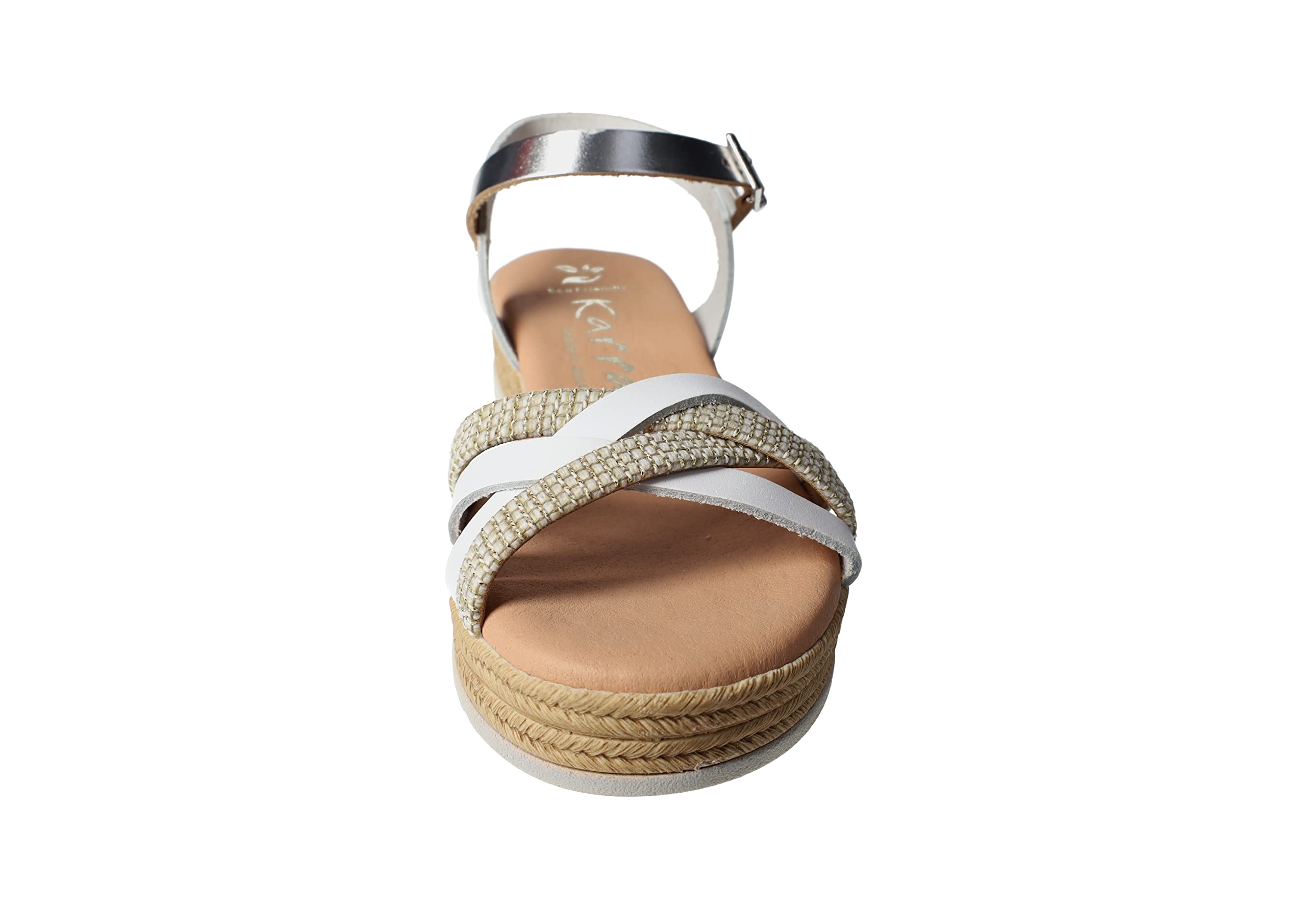 5311 Sandalias de Piel Blancas Hechas en España con Plantilla de Gel y Cierre con Hebilla NIÑA Sandalias