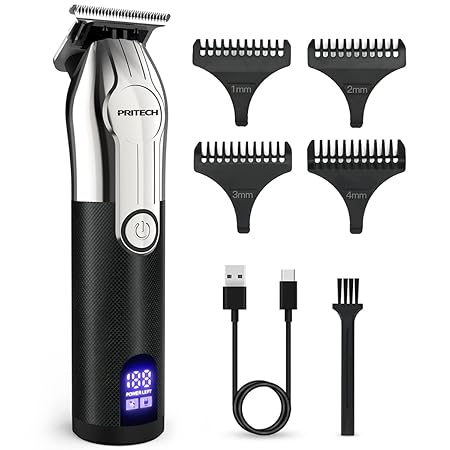 Mens Hair Clippers for Men Professional Hair Cutting Kit Cordless Men Clippers for Hair Cutting Black Men Hair Trimmer Lining Clippers for Men Beard Trimmer Kit T Liners Clippers for Men Cordless