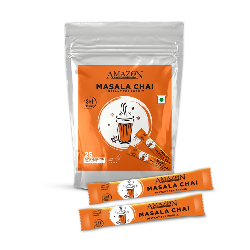 AMAZON 3 In 1 Instant Masala Premix Tea 25 Sachets Each 14G Pack Of 1, Turmeric, 16 Gram (B0CHBBDGBM) Amazon Price History, Amazon Price Tracker