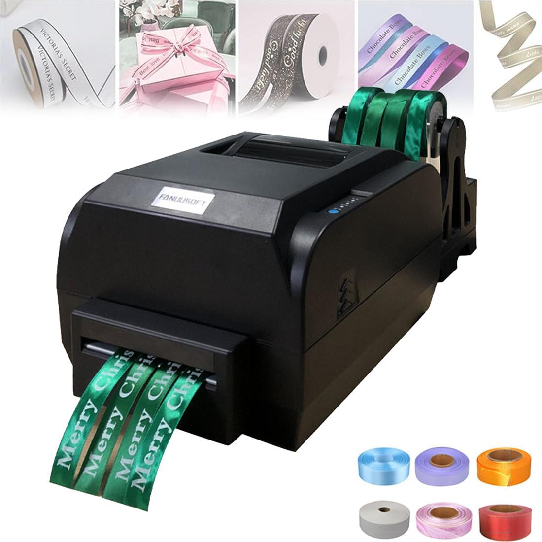 Impresora digital de cinta para estampado de papel de aluminio y envoltura de regalos, impresión de 2/3/4 filas, soporta más de 50 idiomas, ideal para fiestas de Navidad y eventos