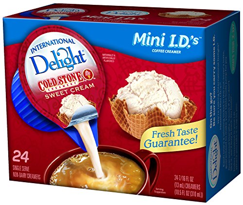 International Delight Single-Serve Coffee Creamers, Cold Stone Creamery Sweet Cream, 24 Count