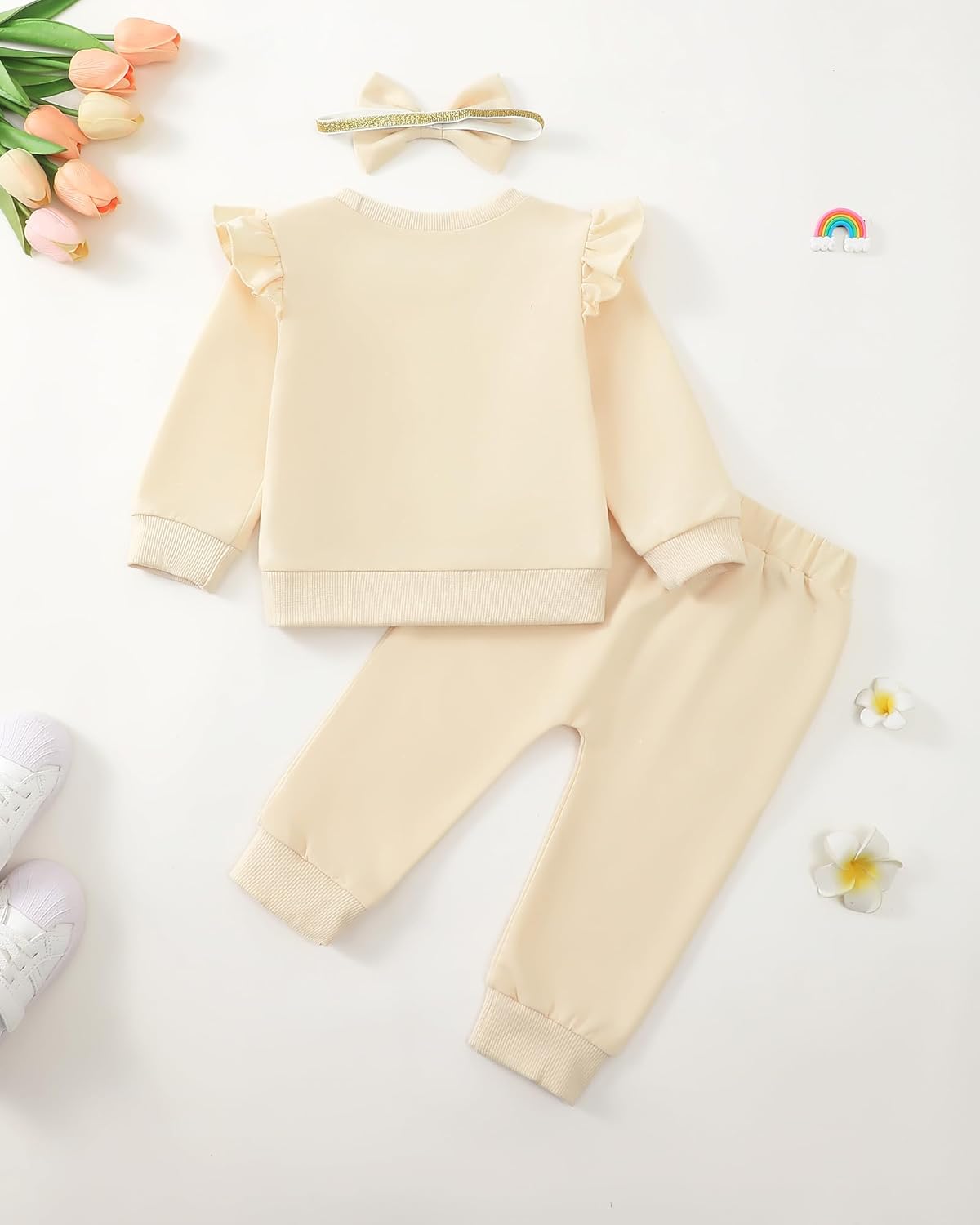 Mioglrie Baby Girl Clothes First Birthday Outfit 1 Year Old Girl Birthday Sweatshirt Long Sleeve Pants Set for Baby Girl Gift - Image 6