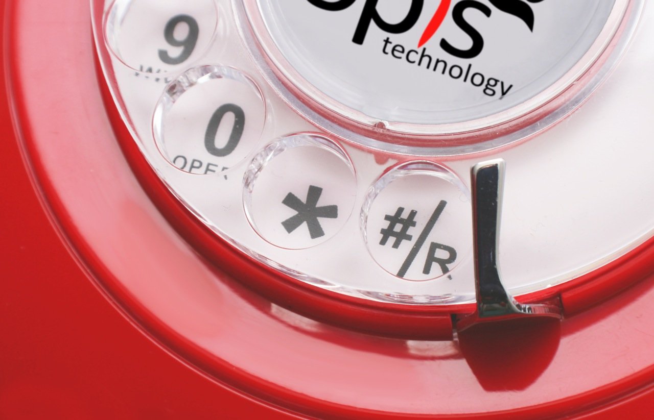 Opis Technology 60s Mobile 4G — Teléfono Retro con Disco Giratorio y Tarjeta SIM, Timbre de Metal Auténtico, 4G Volte Libre, Diseño Vintage Años 60 (Rojo, con Cargador)