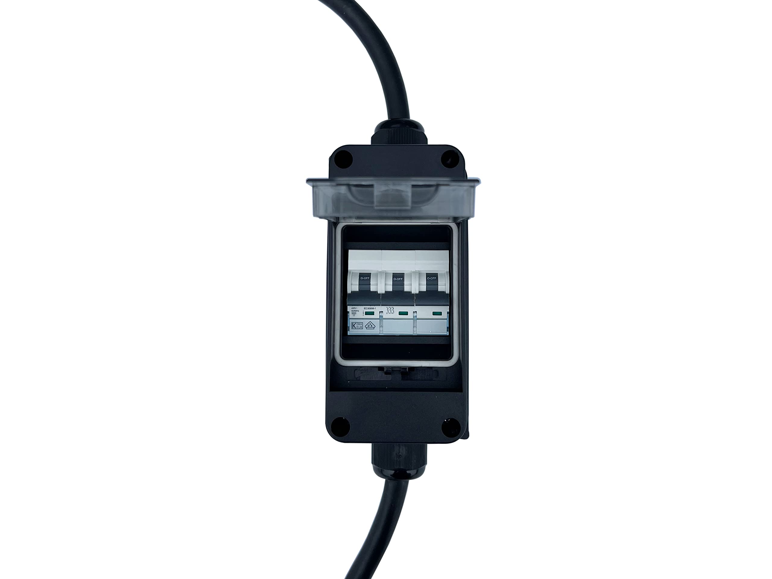 IP44 CEE Stecker CEE Adapter 32A Auf 16A Mit Leitungsschutzschalter - Starkstrom Adapter 5x2.5mm Gummi CEE Verlängerungskabel Gummi