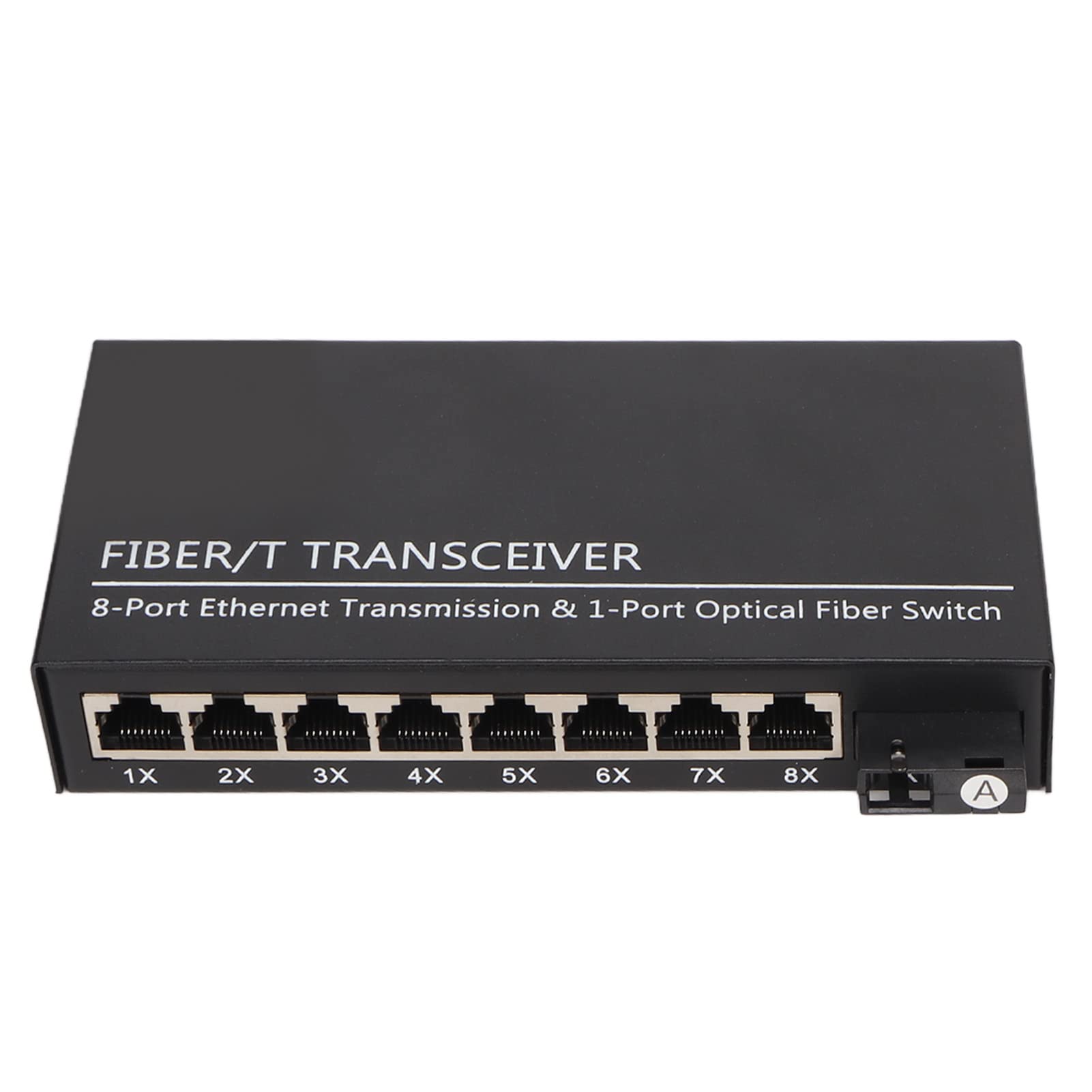 Cryfokt Émetteur-récepteur Fibre, Jusqu'à 25km 1 Port Optique 100-240V Tx1310nm RX1550nm RJ45 Port Fibre Ethernet Media Converter pour Réseau (Prise UE)