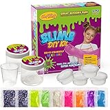 Chefslime Slime Making Science Supplies Kit DIY [26 Pieces] Create Your Own Fluffy & Stretchy Slime, Includes 12 Slime | 6 Glitter | 4 Jars| 2 Mixer cups | measurement cup, Mixing Stick, Instructions