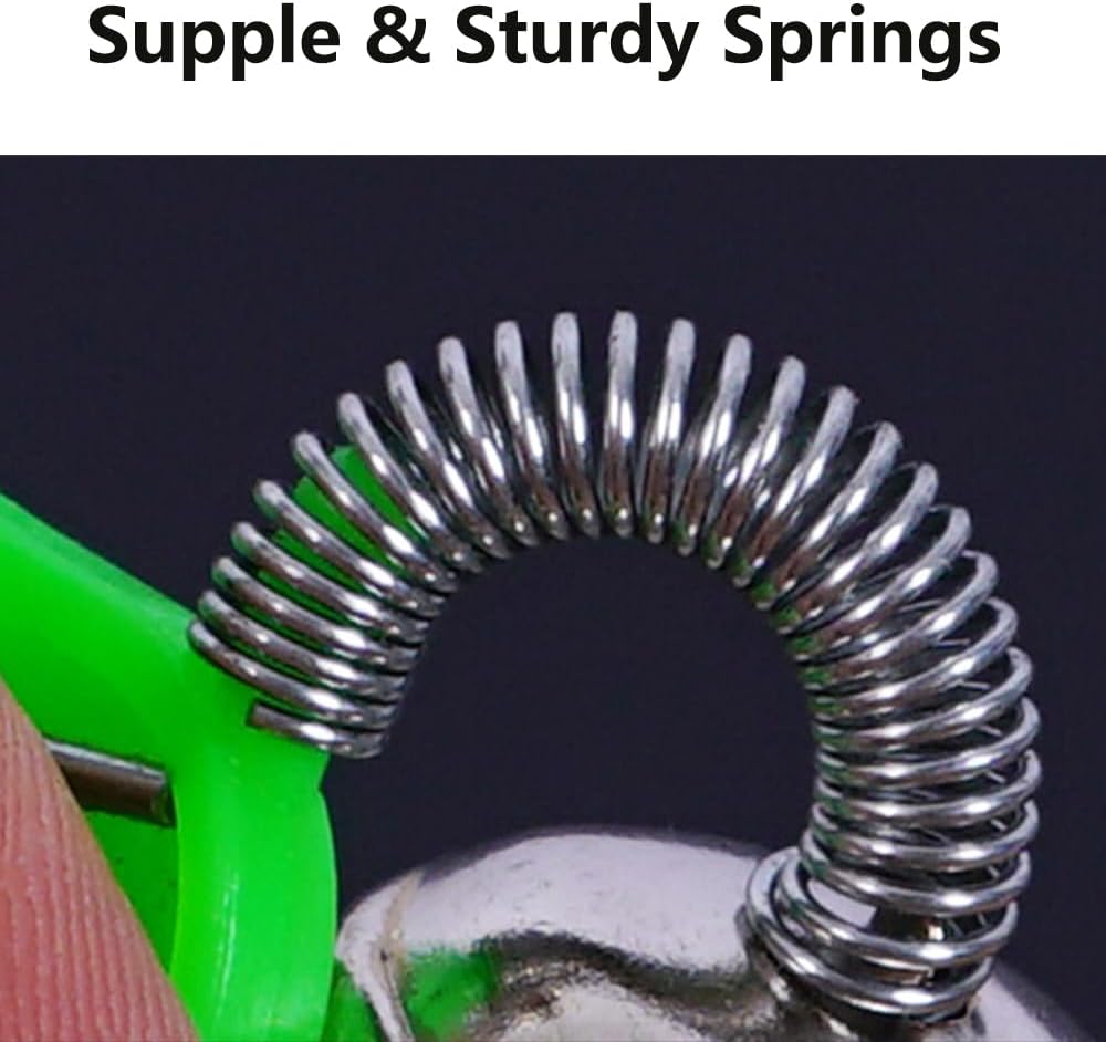 SagaSave 100 Pack Plastic Fishing Rod Bells Fishing Alarm Bells Double Ring Bell Fishing Pole Bells Fishing Bite Bell Green