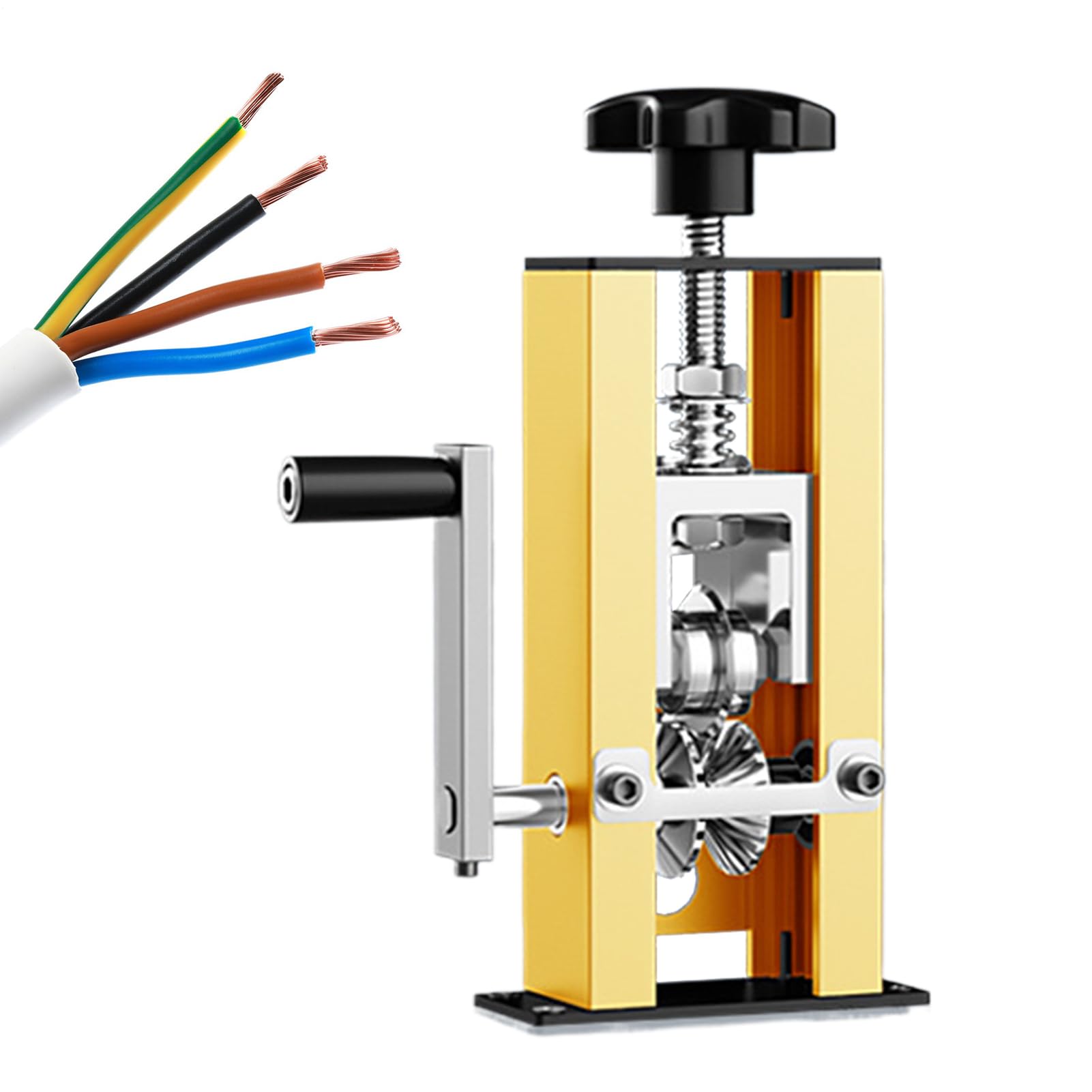 Máquina pelacables automática | Pelador de cables manual/eléctrico | Pelador de cables de cobre con manivela de mano para múltiples núcleos de 1 a 25 mm, monofilamento, aviación