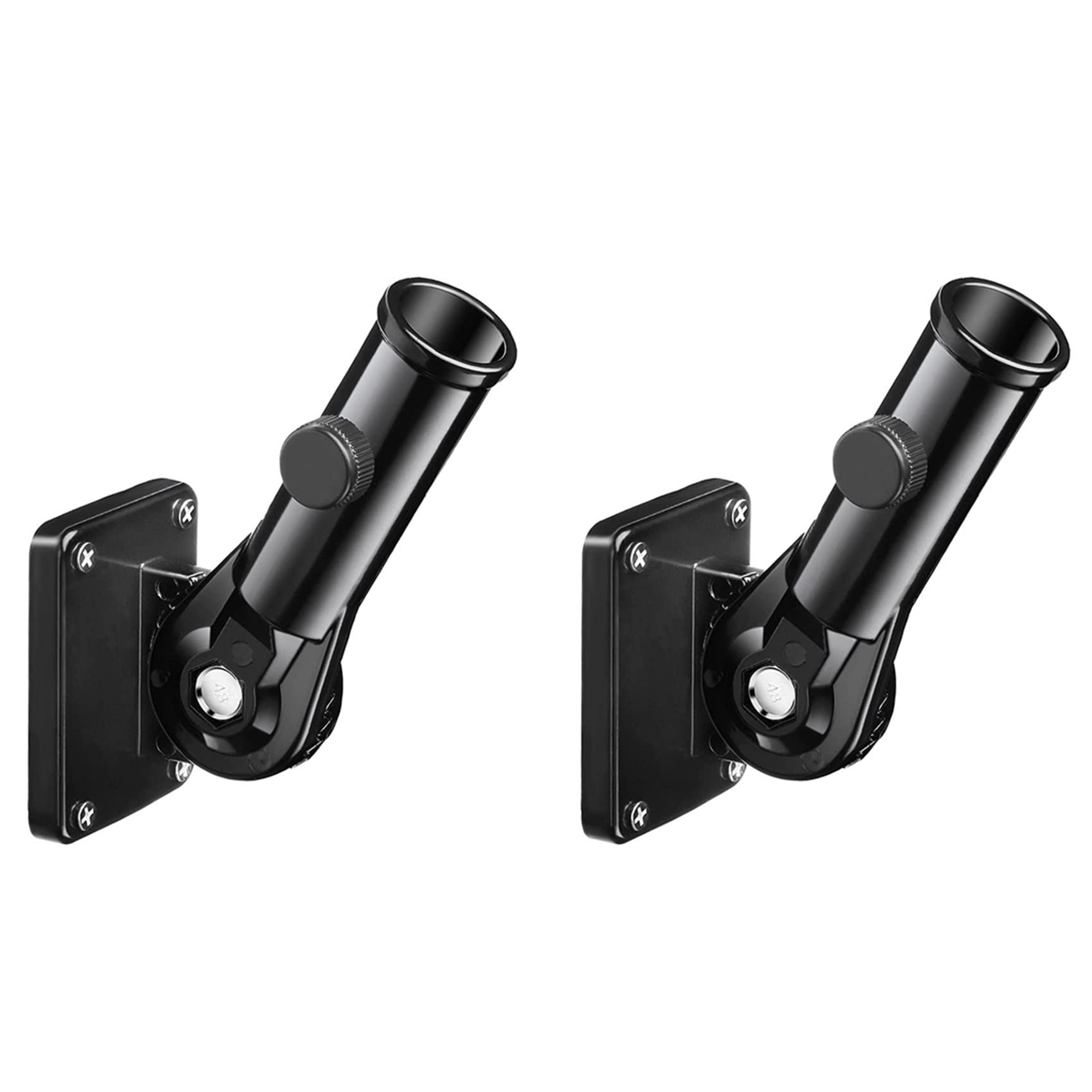 Yumin Black 2X Flag Pole Holder Mounting Bracket Adjustable Flagpole Rod Hitch Bracket Multi-Position Flag Pole Mounting Bracket