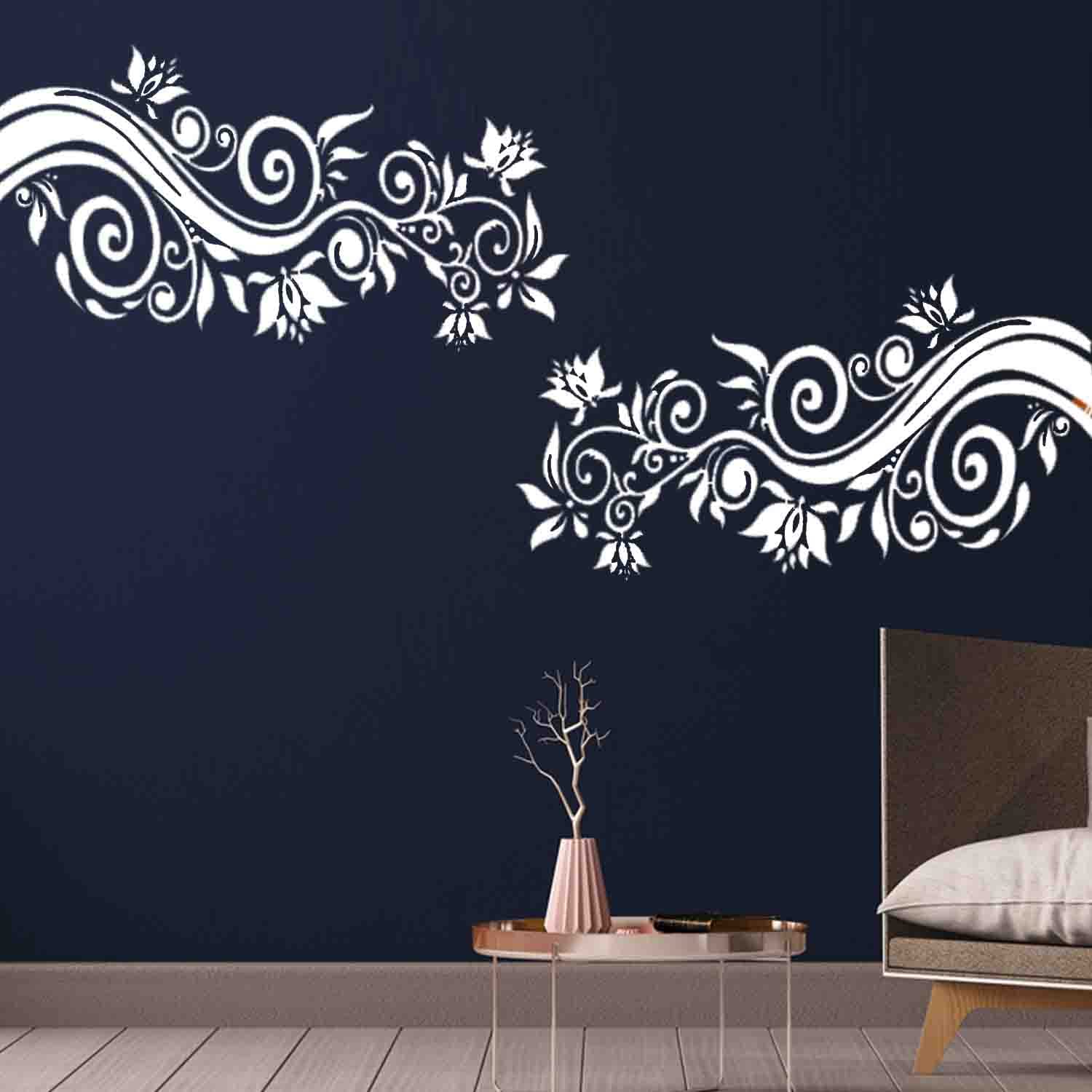 ARandNJ Stencils for Wall Painting Pack of 1 (Size:-16X24 Inch) Pattern Theme- Chasing Floral Art DIY Reusable Design Ideal for Drawing Room, Living Room, & Office Decoration (B09XKK9TTK) Amazon Price History, Amazon Price Tracker