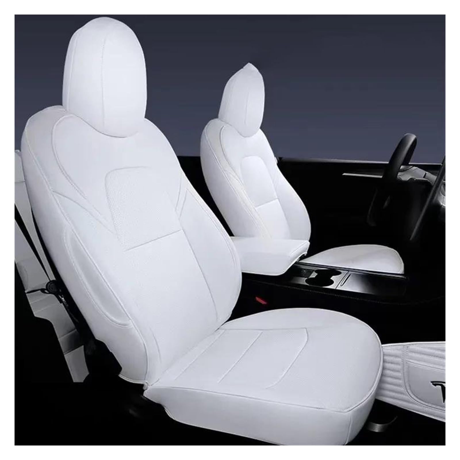 Juegos De Cubreasientos Cojín Protector Personalizado para Tesla para Modelo Y 3 para Highland White Recubrimiento Completo Personalizado Accesorios Set Funda Asiento Coches