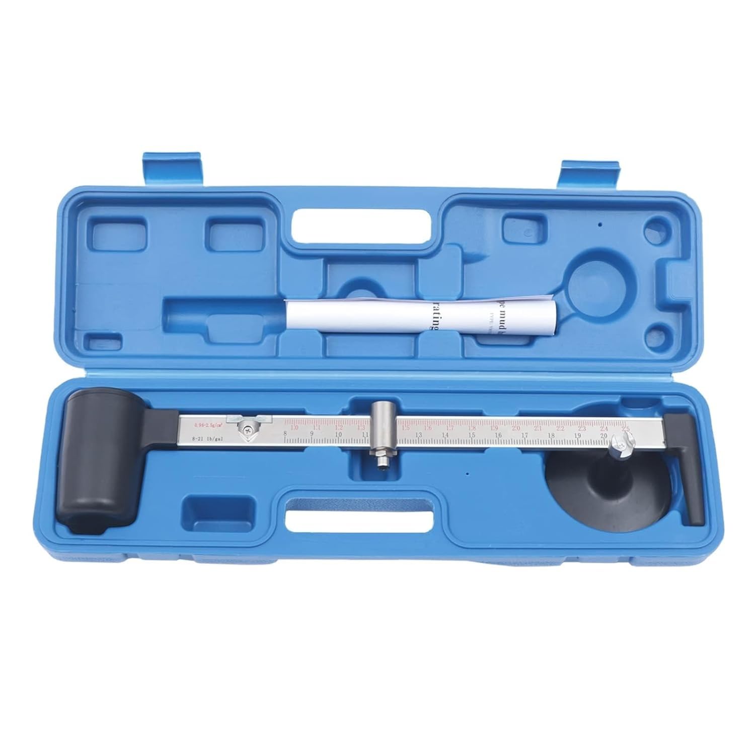 Hidrómetro de lodo y medidor de prueba de contenido de arena, viscosímetro de acero inoxidable para medición de densidad de líquidos, portátil para laboratorio de campo petrolífero (0,96-3,0 g/cm3)