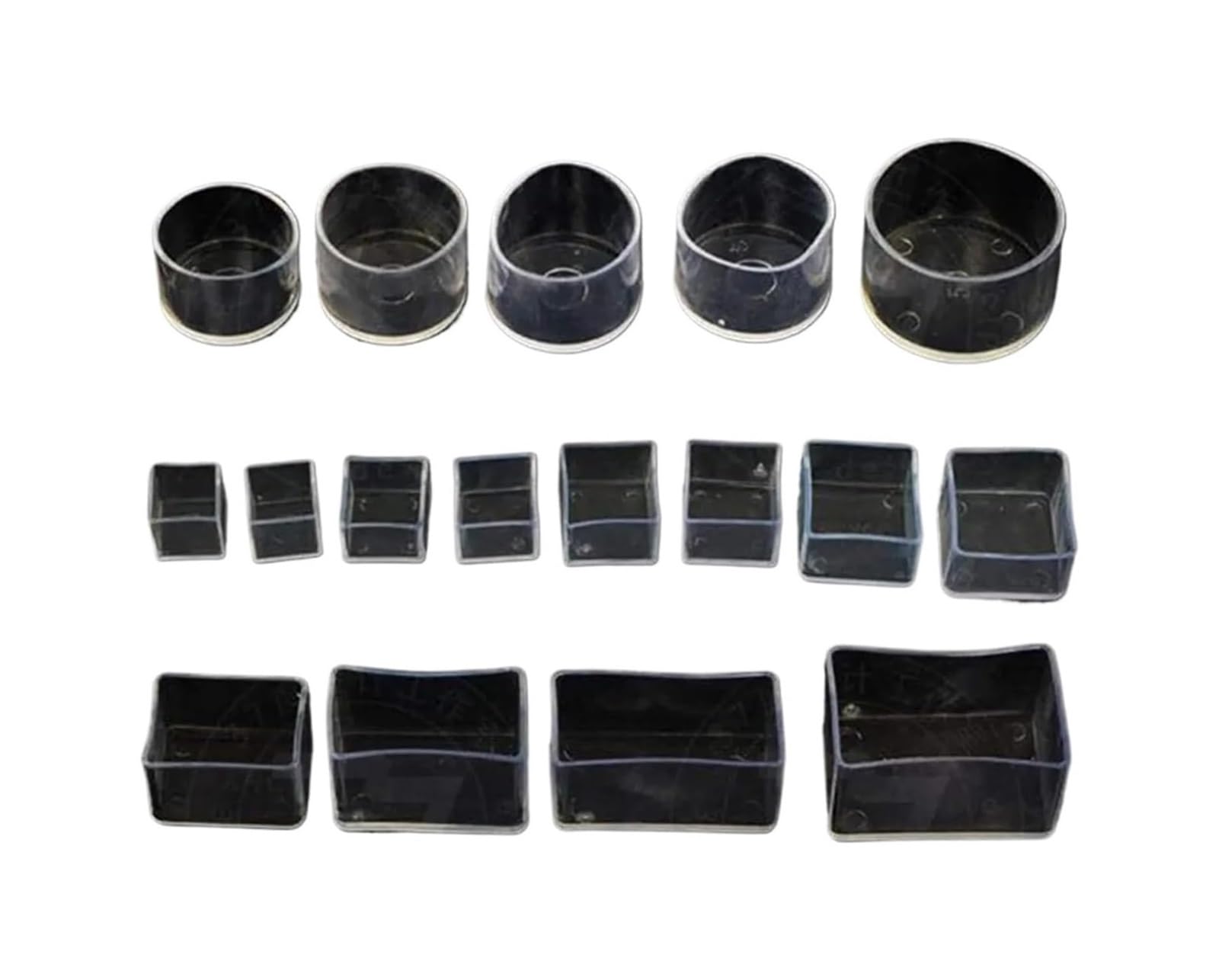 Rubber chair leg caps, Clear PVC Chair Leg Caps 4pcs Floor ors Multiple Sizes For Tables Chairs(Round-25mm)