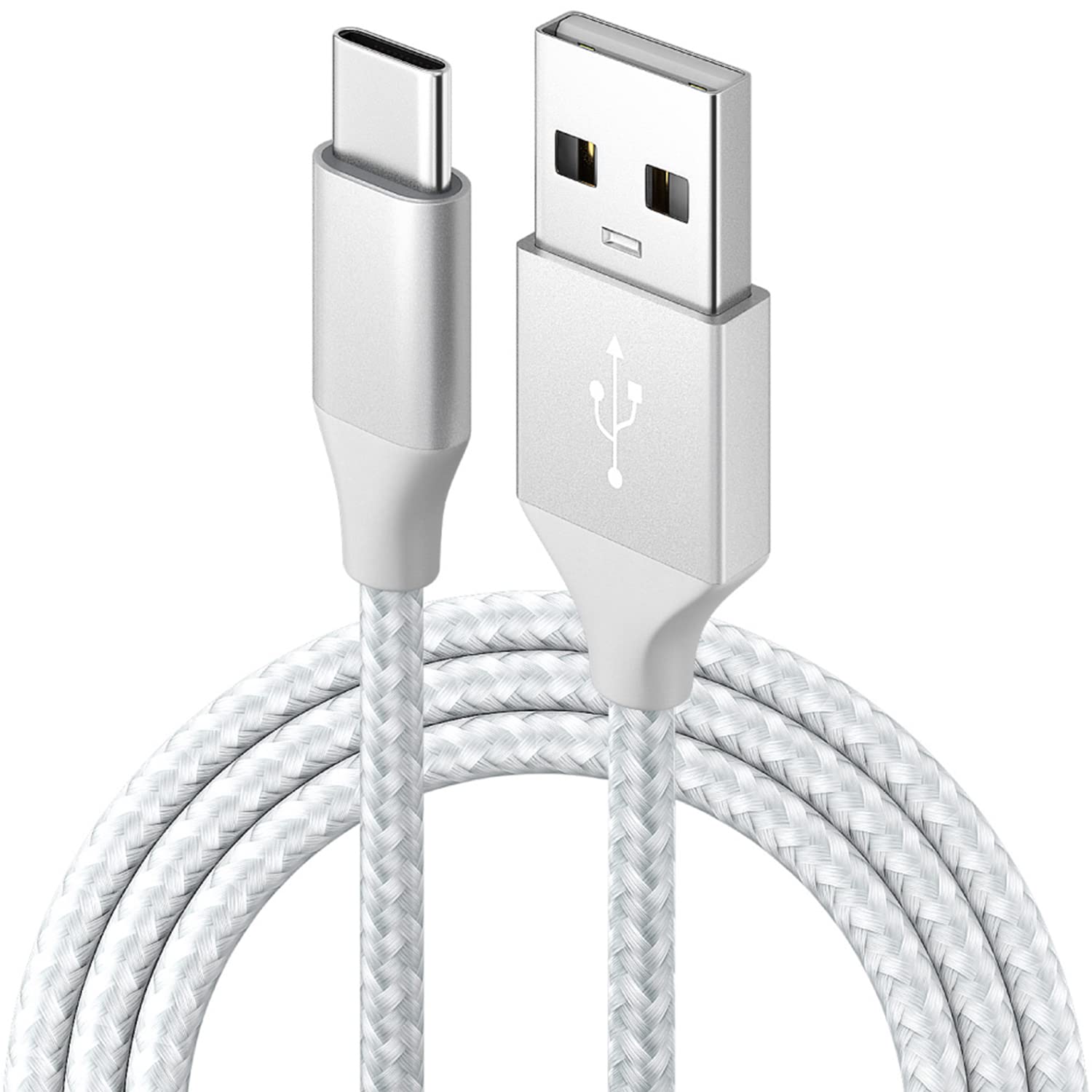 USB C Charger Cable 1M 2M 3M, 1-Pack USB 2.0 Type C Fast Charging 3A Braided USB A to USB C 480 Mbps Data Transmission Compatible with Samsung Galaxy Sony Xperia Huawei Pixel HTC