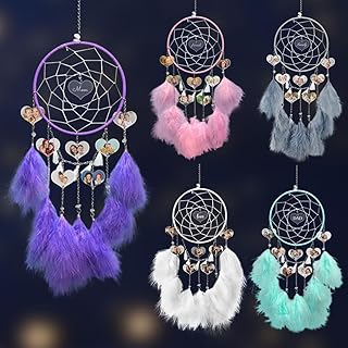 Attrape-rêves personnalisé avec Photo, Attrape-rêves bohème Fait Main avec nom, Cadeau Unique personnalisé pour Maman, Fille, Petite-Fille, sœur, Grand-mère (Violet)